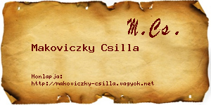 Makoviczky Csilla névjegykártya